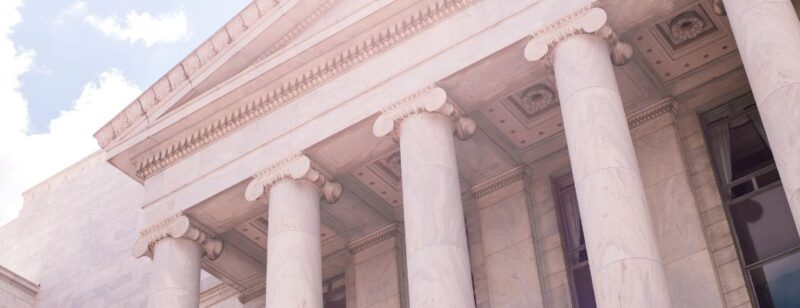 greek columns of a government building