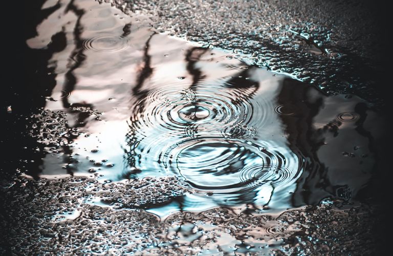 standing water in a puddle